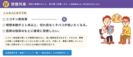 「禁煙の手引き」にアクセス